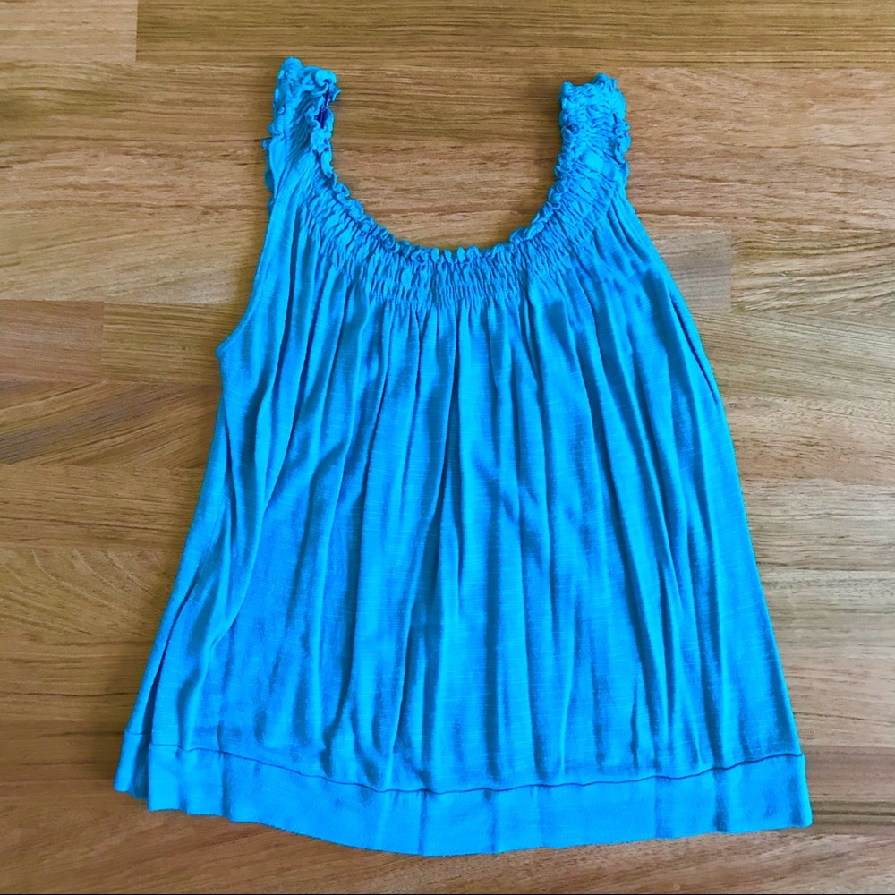 🌈 2/$10 Cute teal Carol Rose crop top